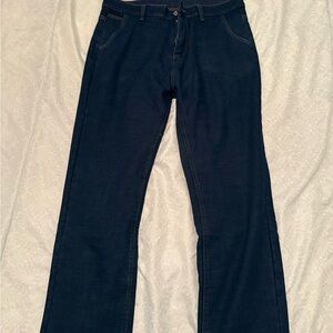 Men's Dark Blue Sherpa lined Jeans